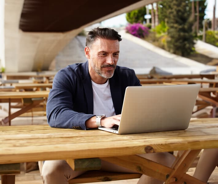 Man with laptop