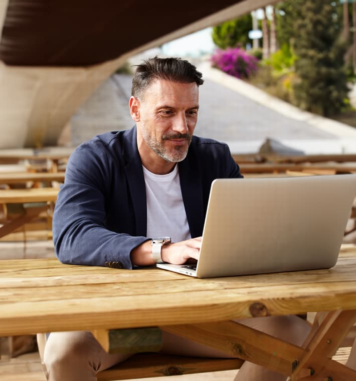 Man with laptop